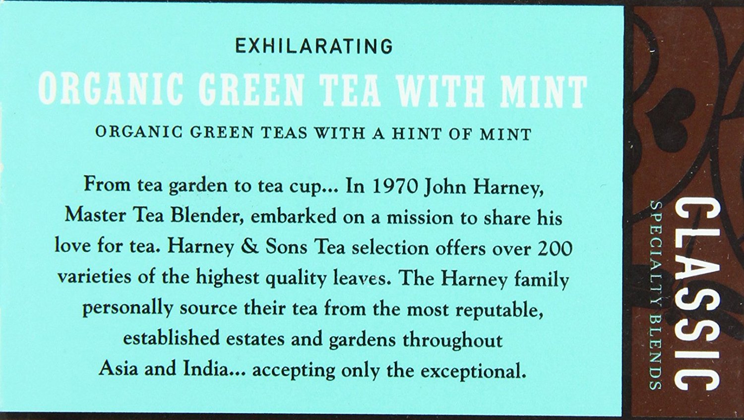 Harney and Sons Organic Green Tea Bags, Mint, 20 Count N8 free image download