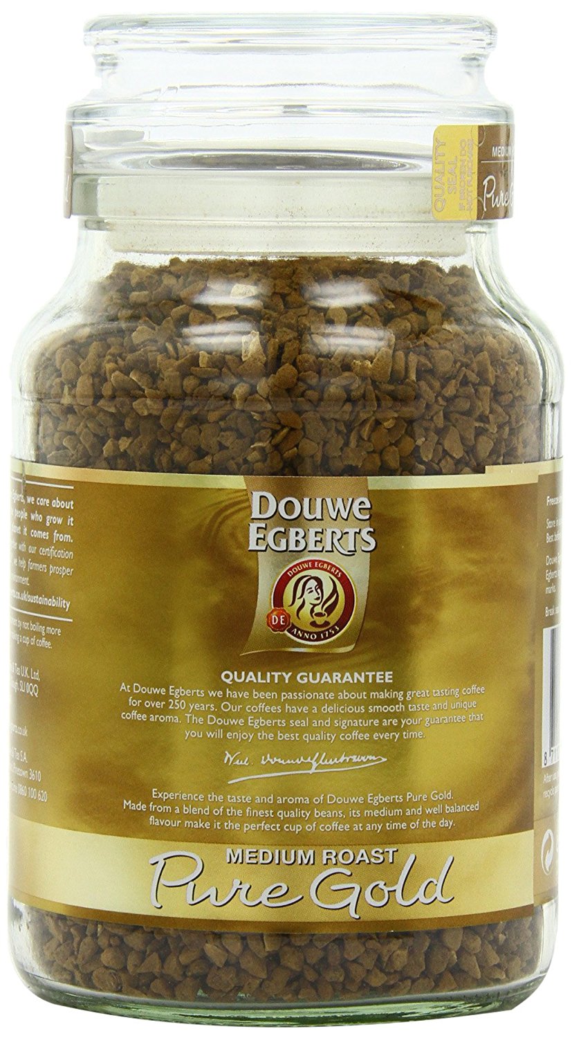 Douwe Egberts Pure Gold Instant Coffee, Medium Roast, 7.05Ounce, 200g