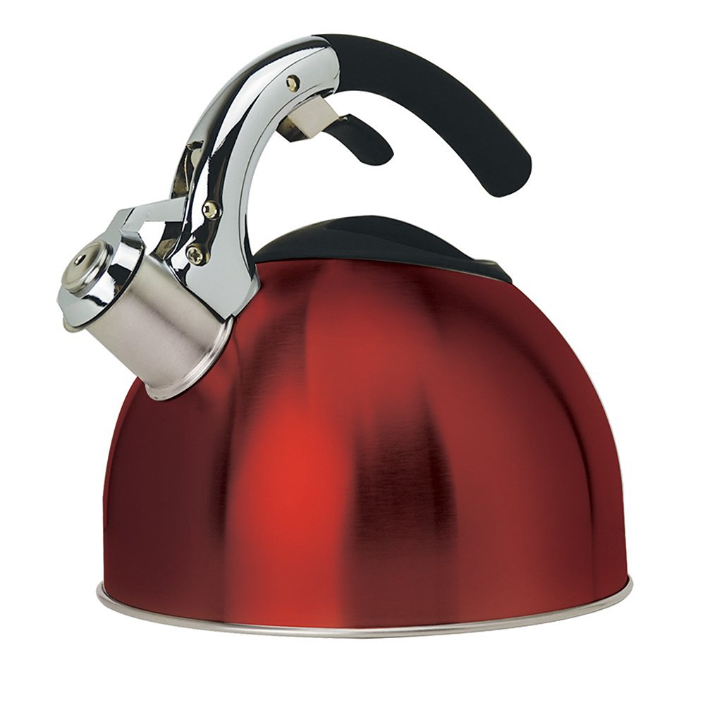 Primula SoftGrip 3Quart Stainless Steel Whistling Tea Kettle, Red N2 free image download