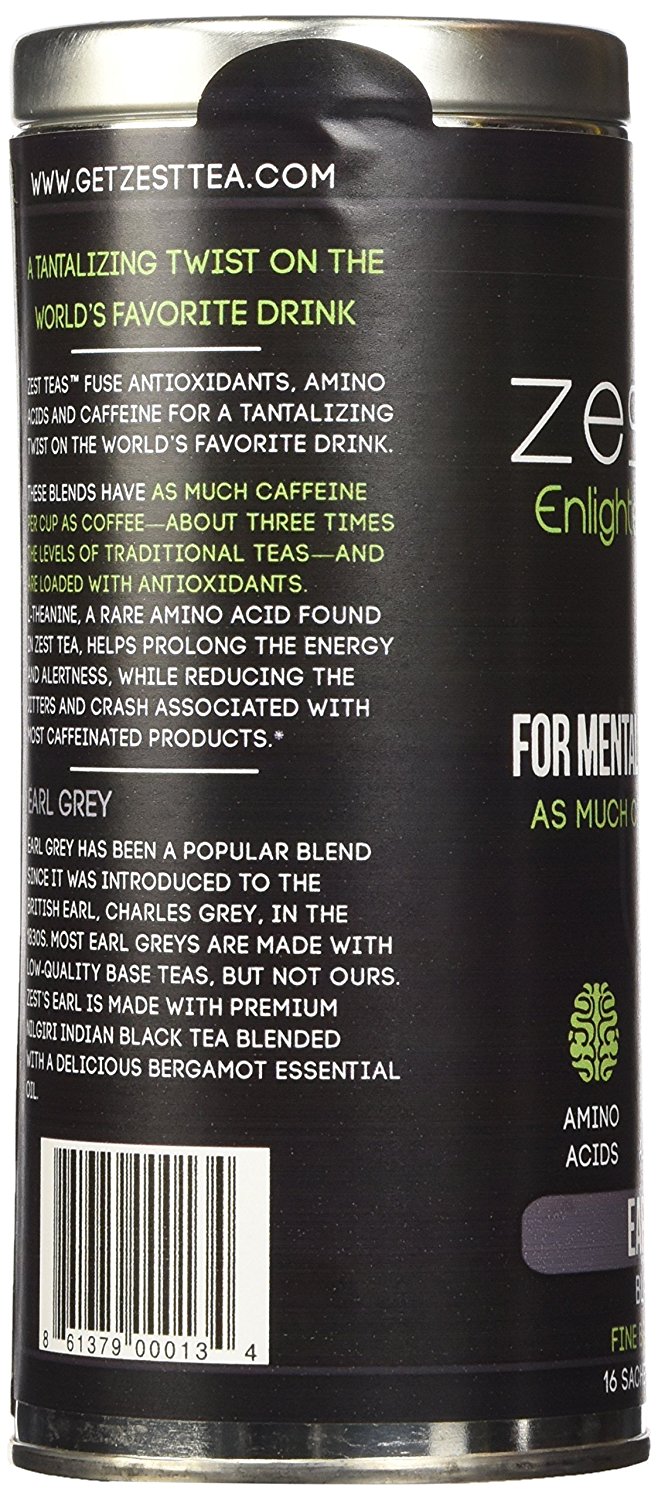 Energy Tea High Caffeine Earl Grey Black Tea 150 Mg Of Caffeine Per