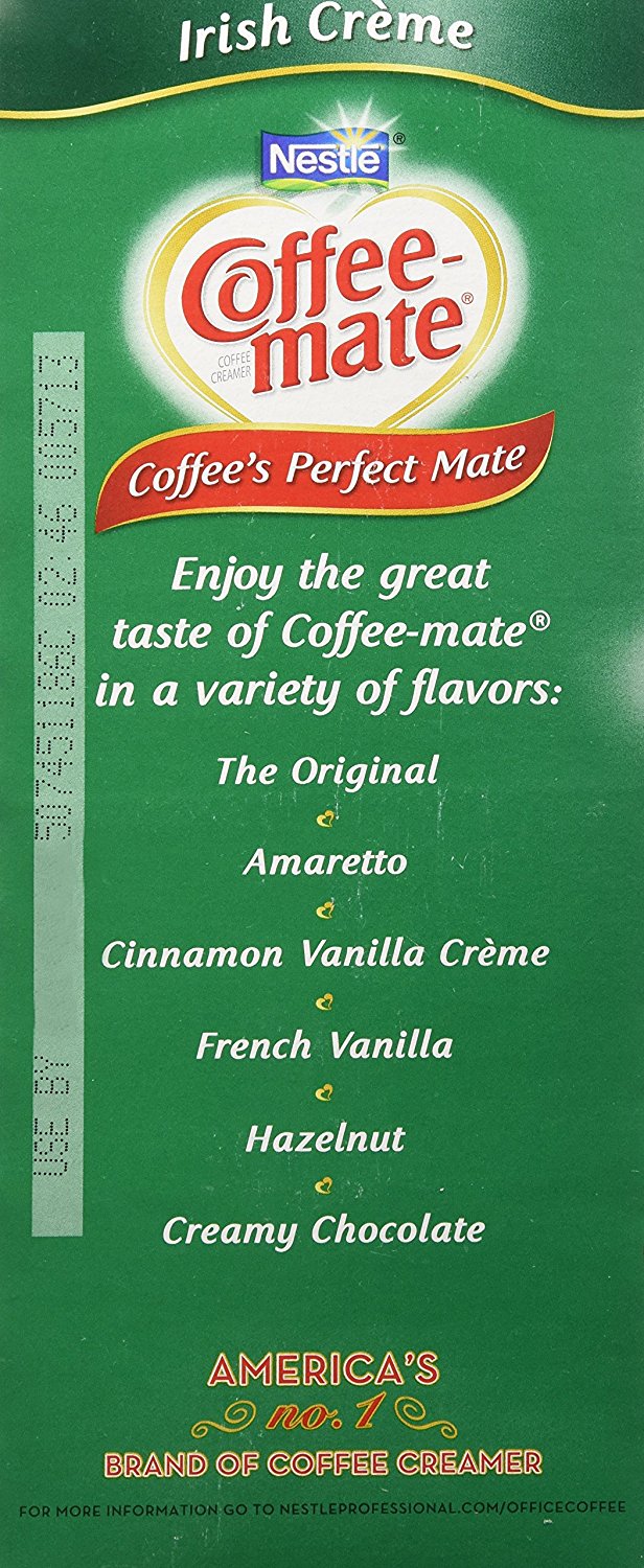 CoffeeMate Irish Creme Liquid Creamer 50 Single Serve 3/8 FL OZ N5