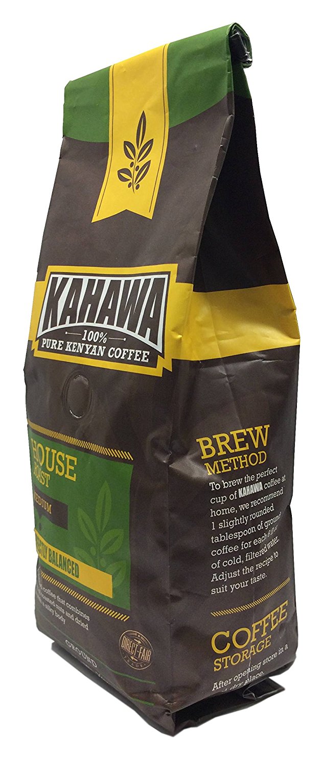 KAHAWA Kenya Coffee, Dark Roast, Ground Coffee, 100 Arabica Coffee