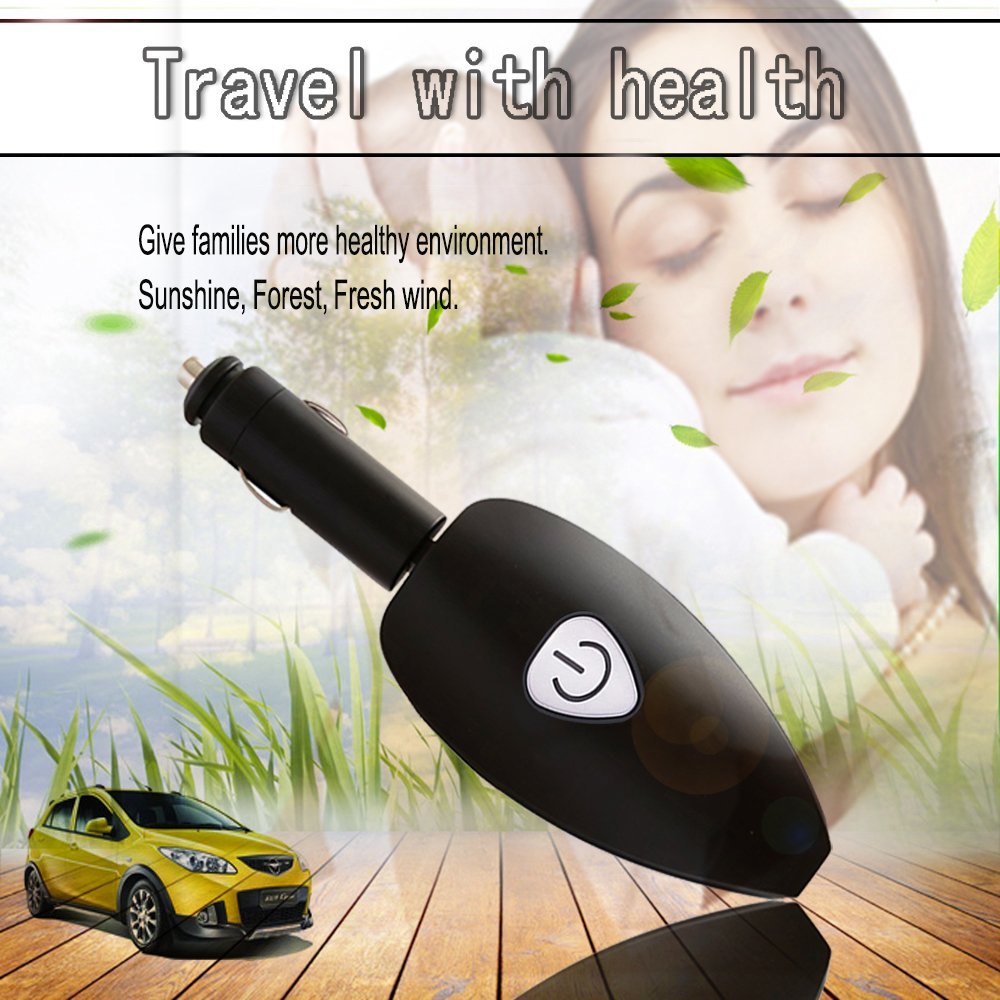 Protable Car Air Purifier,Evtech Car Ionic Air Freshener Removes