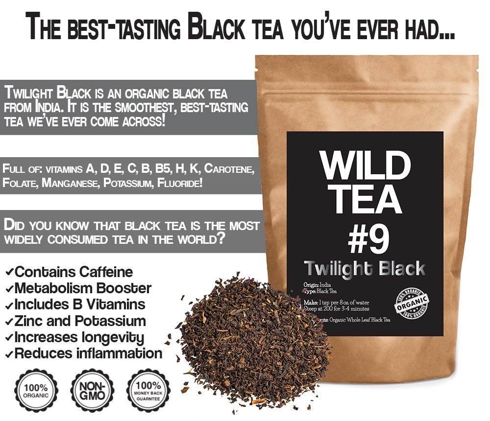 Organic Black Tea From India, Wild Tea 9 Premium Loose Leaf Tea Black