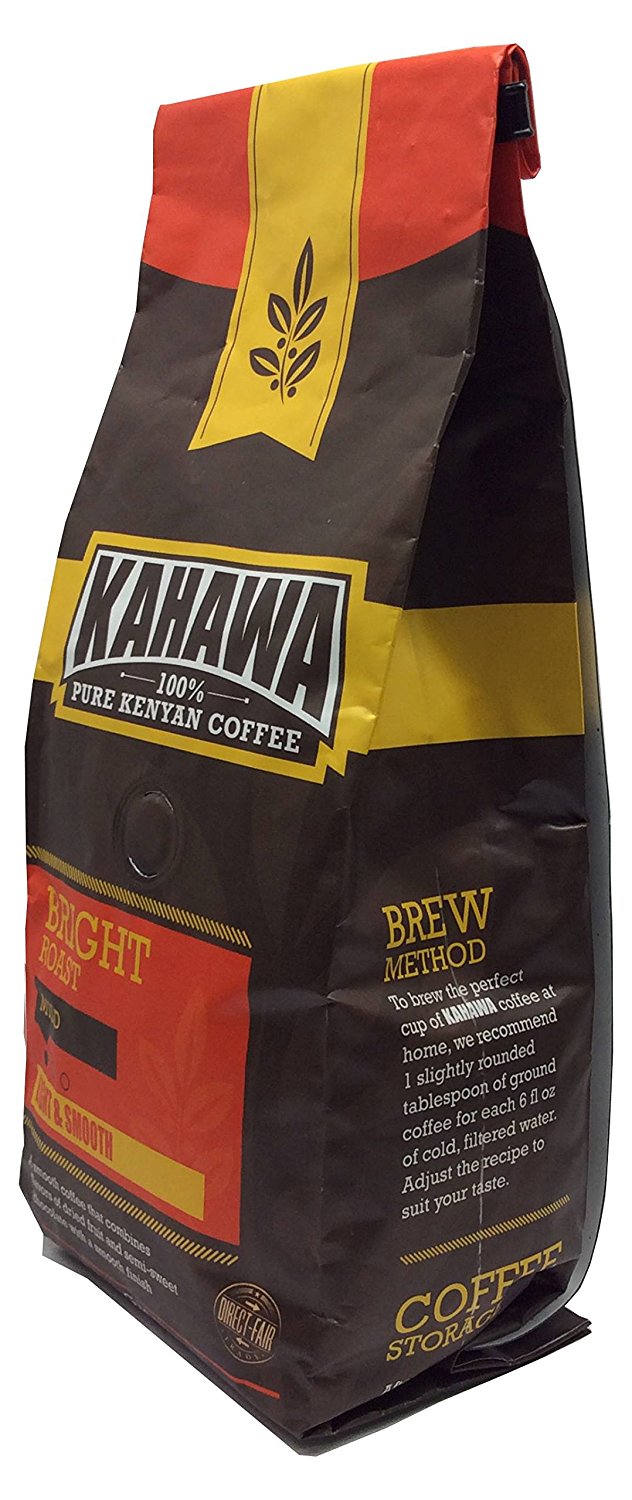 KAHAWA Kenya Coffee, Dark Roast, Ground Coffee, 100 Arabica Coffee
