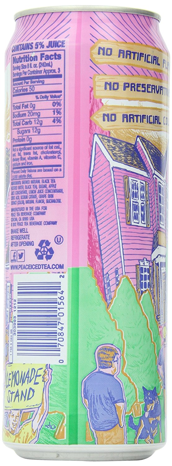 Peace Tea, Caddy Shack Tea + Lemonade, 23 Ounce (Pack of 12) free image download