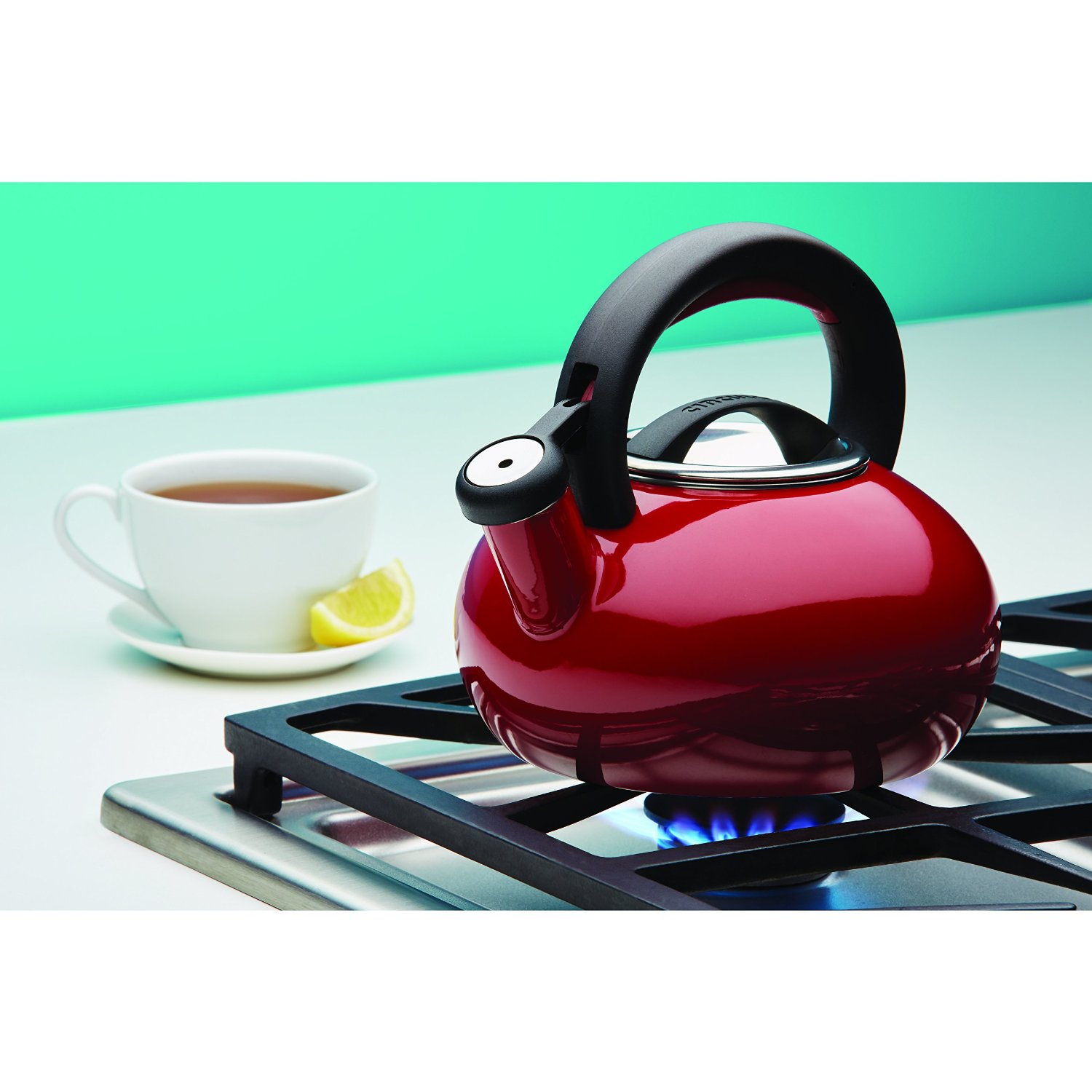Circulon Teakettles Sunrise Whistling Teakettle, 1 1/2Quart, Navy Blue N3 free image download