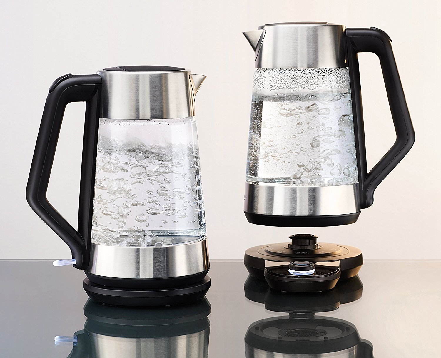 OXO On Cordless Glass Adjustable Temperature Electric Kettle, Stainless