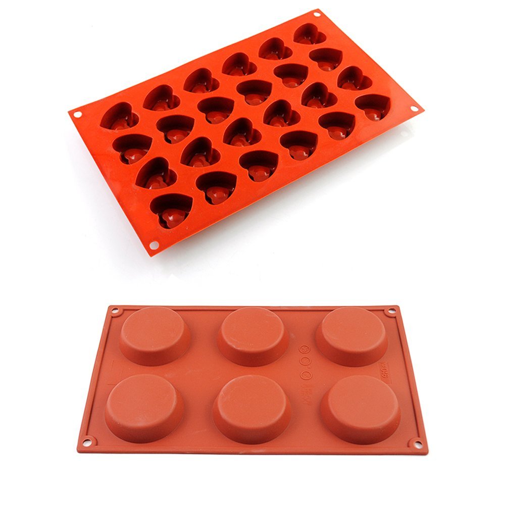 2win2buy DIY Silicone Chocolate Mold Set Pudding Cake Biscuit Cookie