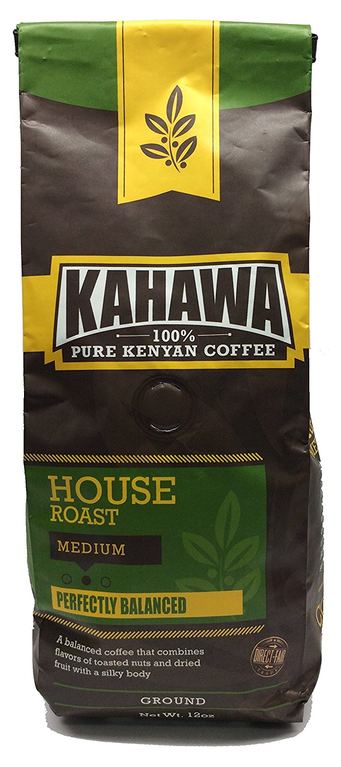 KAHAWA Kenya Coffee, Dark Roast, Ground Coffee, 100 Arabica Coffee