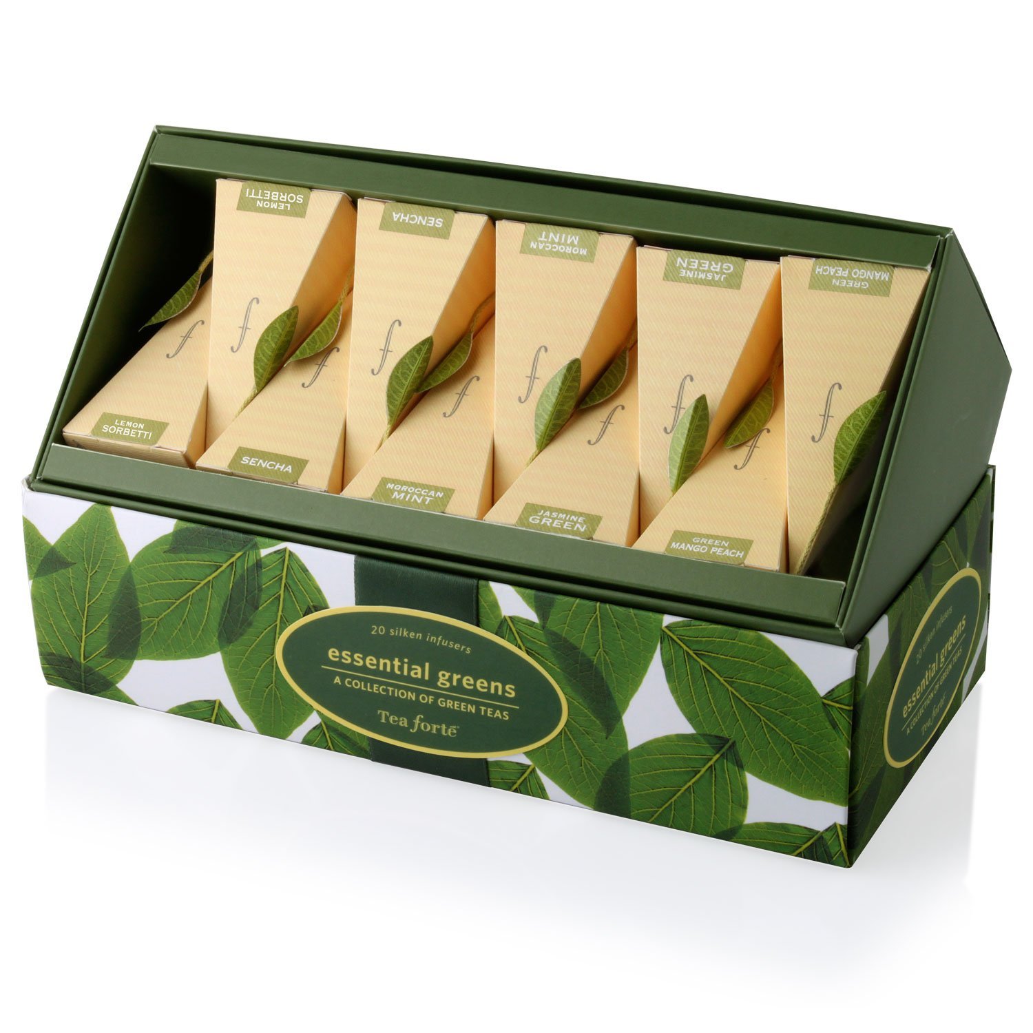 Tea Forte Presentation Box Sampler with 20 Handcrafted Pyramid Tea