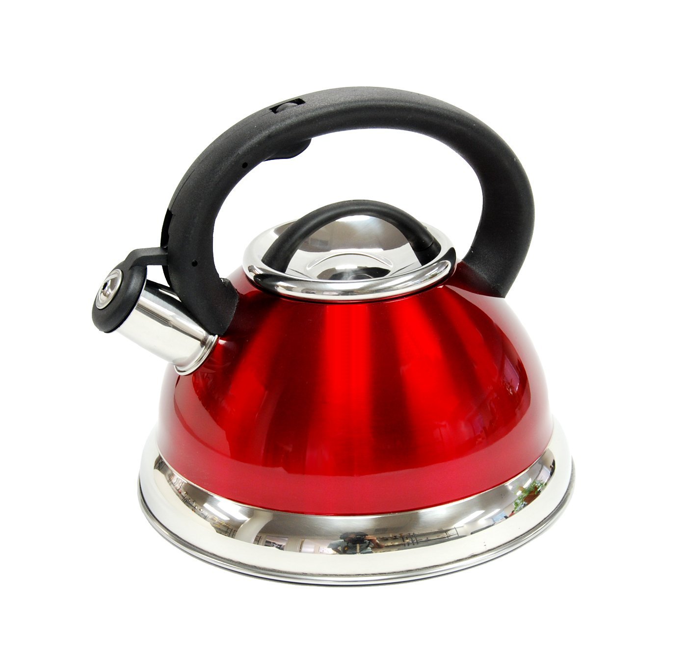 Creative Home Alexa Stainless Steel Whistling Tea Kettle, Purple, 3.0