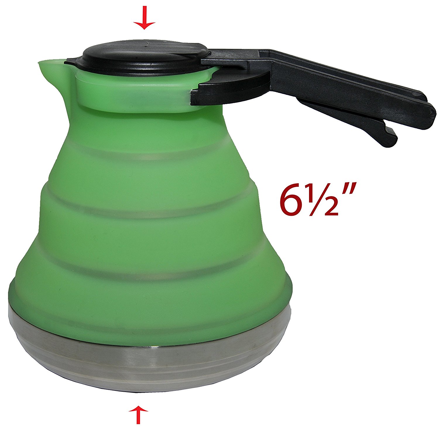 Collapsible Silicone Tea Kettle Portable Foldable Design, Made with