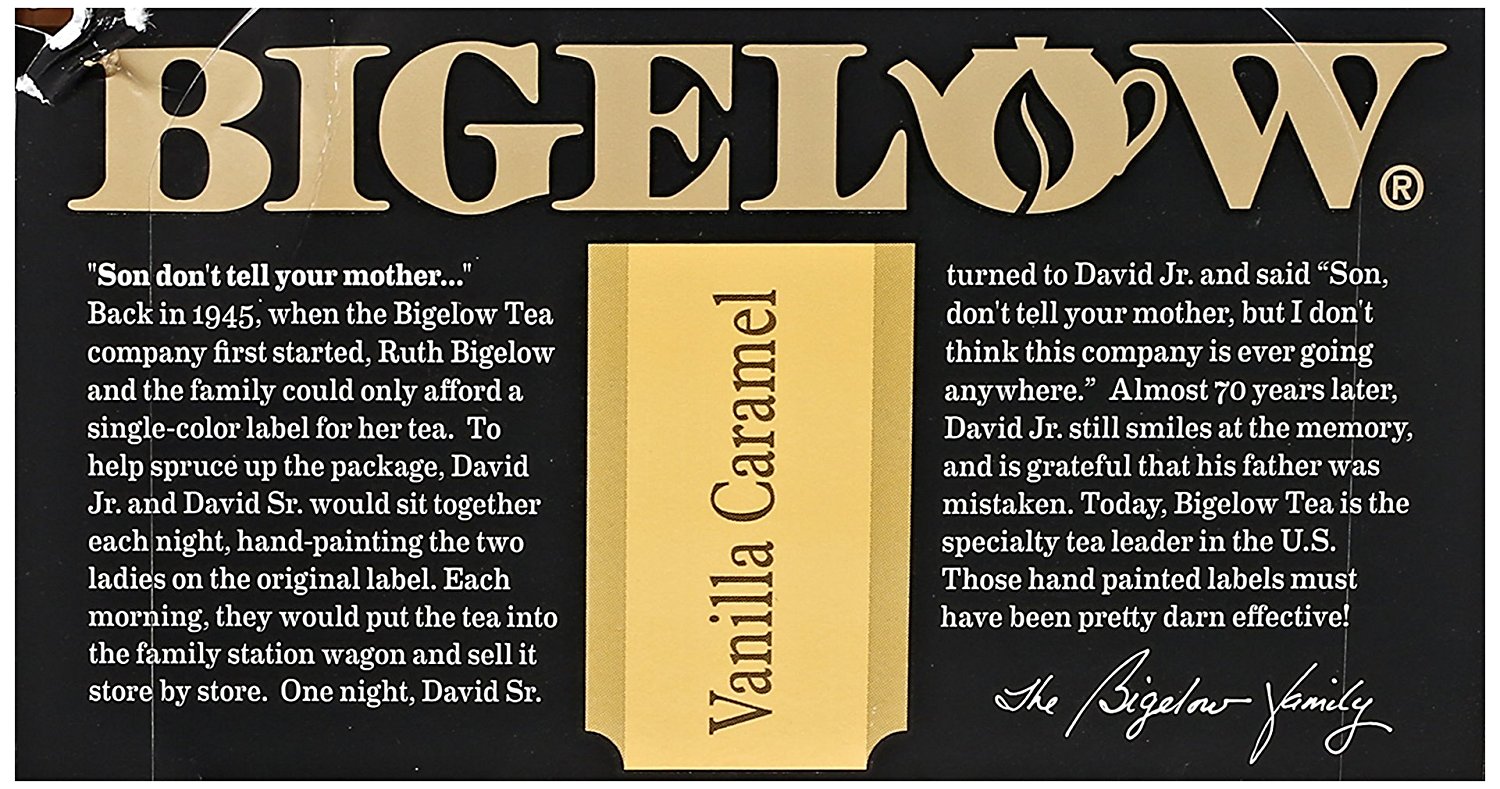 Bigelow Vanilla Caramel Black Tea (20 Teabags) N2 free image download