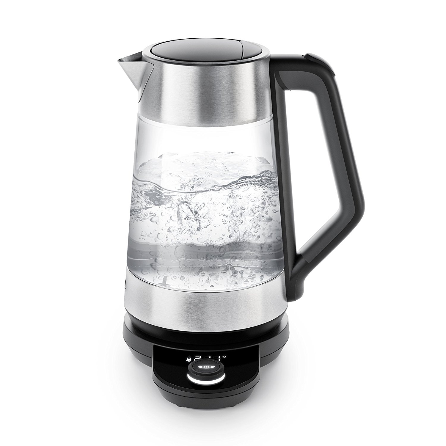 OXO On Cordless Glass Adjustable Temperature Electric Kettle, Stainless