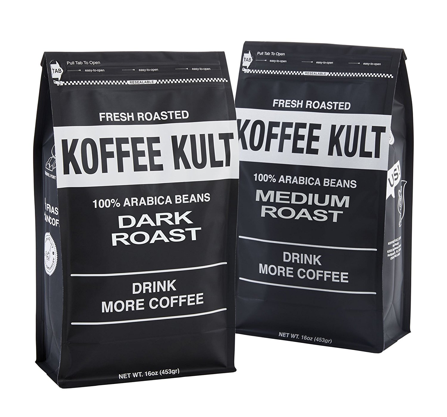 Koffee Kult Coffee Holiday Gift Basket Variety of 3 Whole Bean Coffee