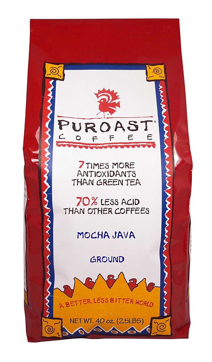 Puroast Low Acid Coffee Mocha Java Flavored Coffee Drip Grind, 2.5Pound Bag free image download