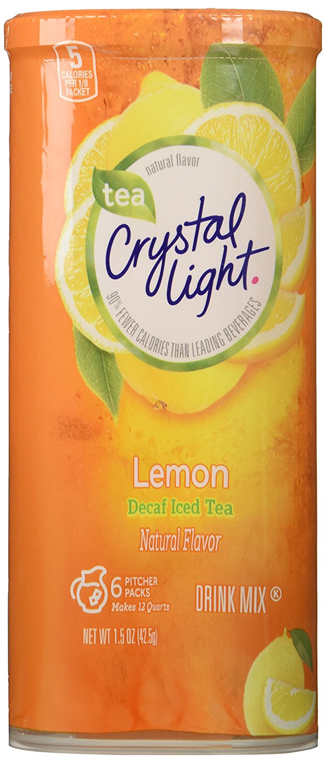 Crystal Light Decaf Iced Tea Drink Mix, Natural Lemon Flavor (12Quart
