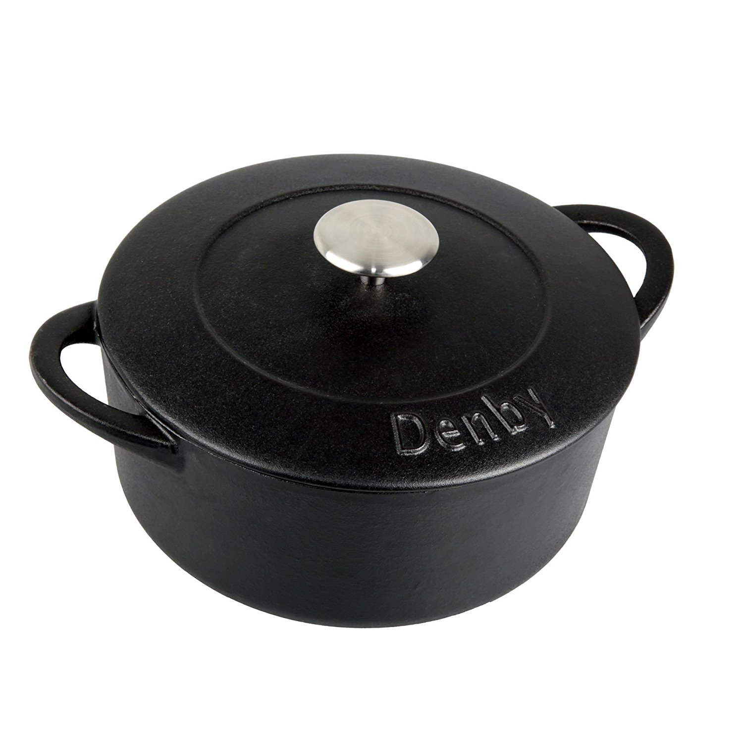 Denby Cast Iron Round Covered Casserole, 3Liter, Black N5 free image