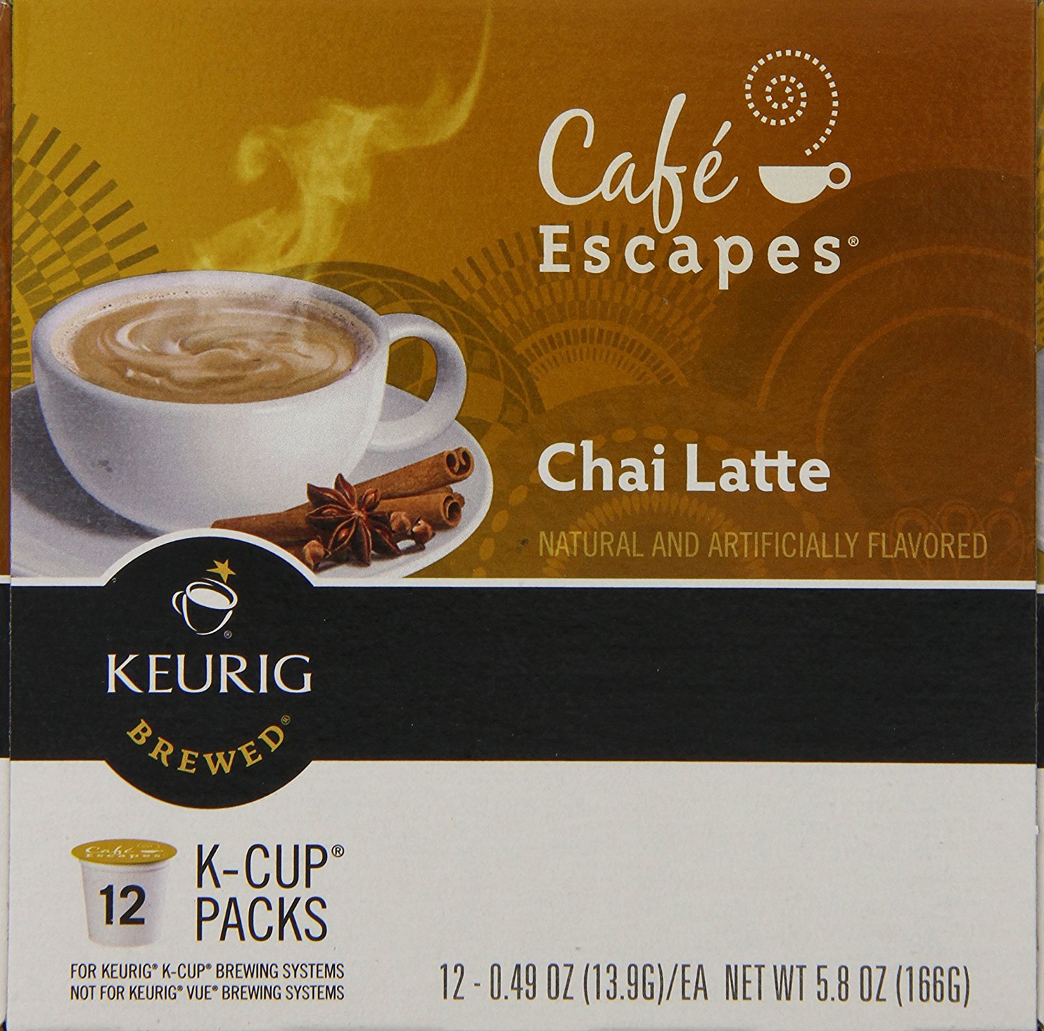 Café Escapes Chai Latte, KCup Portion Count for Keurig Brewers, 24