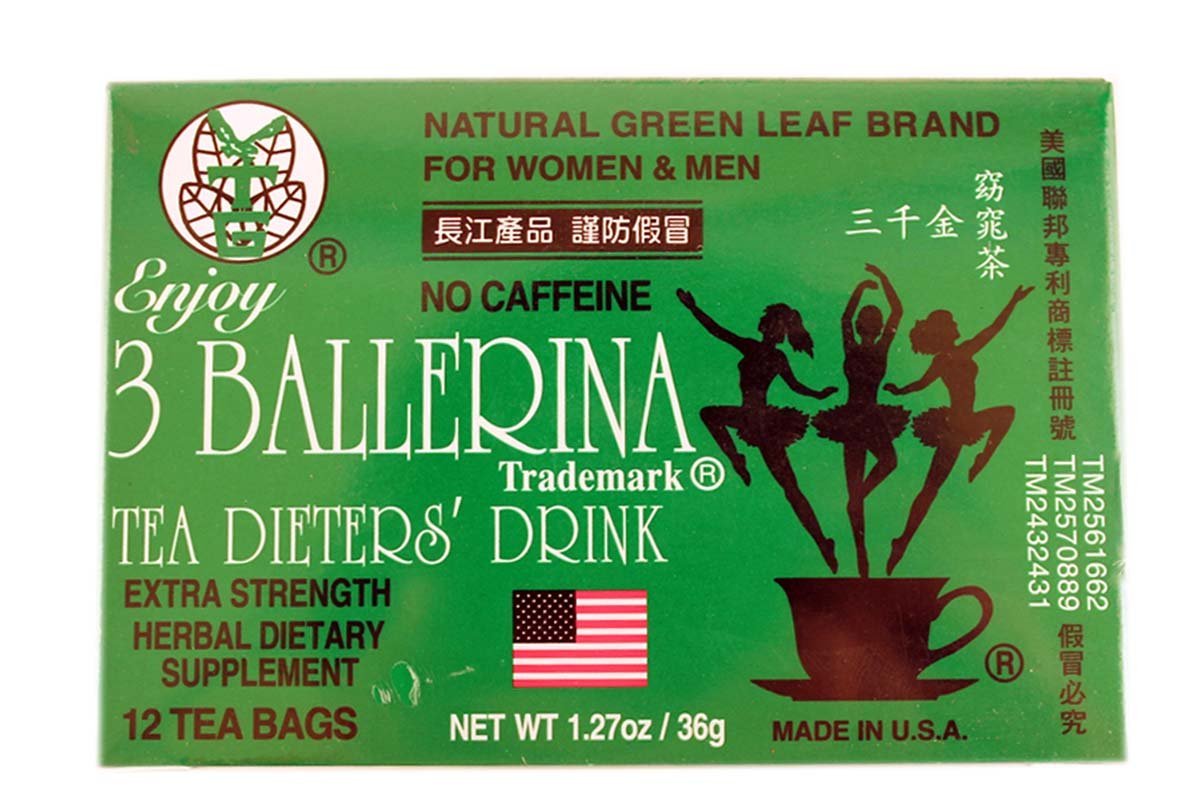 3 Ballerina Tea Dieters Drink (Extra Strength/12ct) 1.27oz (Pack of