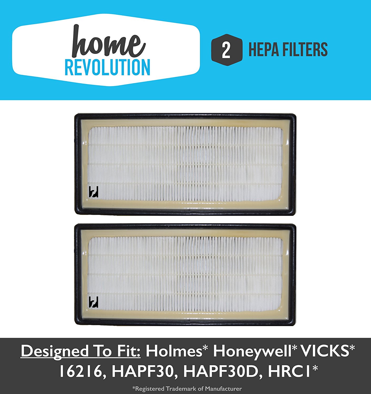 2 Holmes HEPA Air Purifier Filter Home Revolution Brand; Compare to