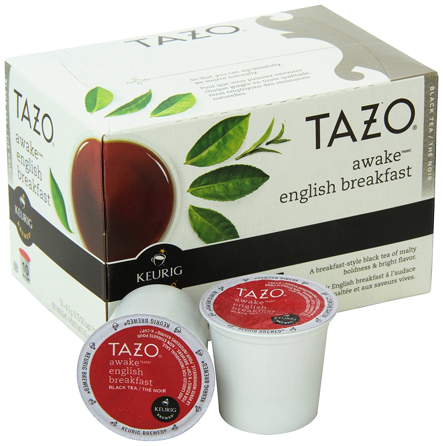 Tazo Tea KCup Awake, KCup Portion Pack for Keurig KCup Brewers, 10