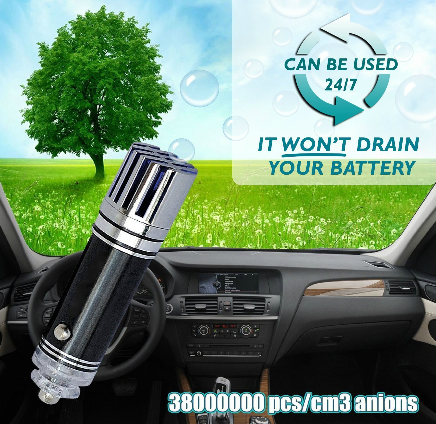 Phonecase Home Car Air Purifier Ionizer Remove Cigarette Smoke