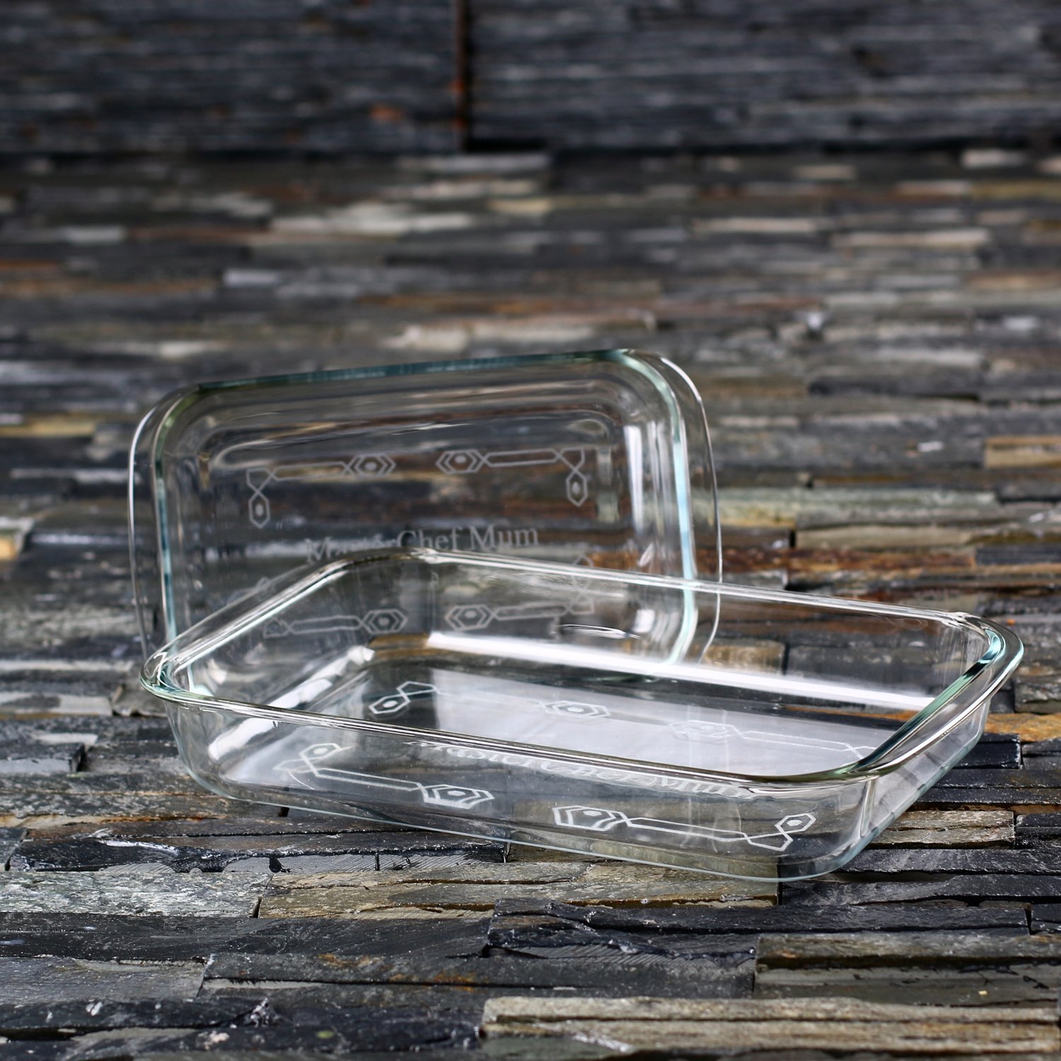 NTLux Personalized 2litre Ovenproof and Shockproof Glass Casserole