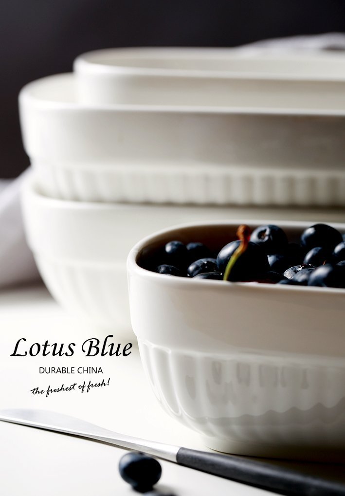 Solid White strengthen ceramic baking dishes pans porcelain bakeware 2