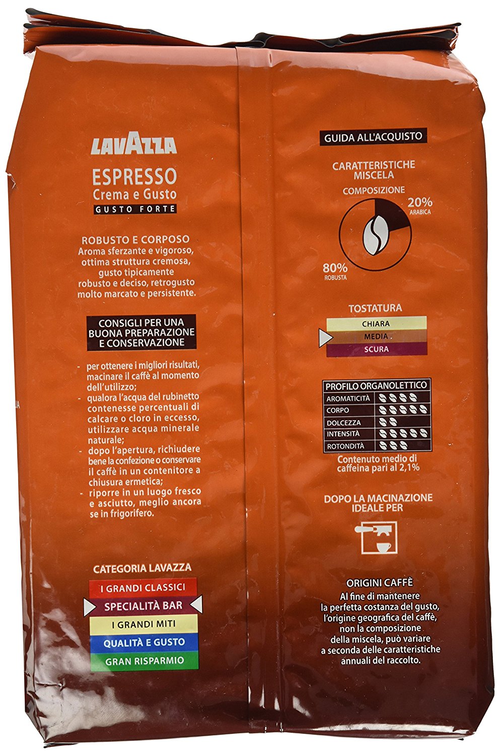 Lavazza Espresso Crema e Gusto (1kg bag whole beans) free image download