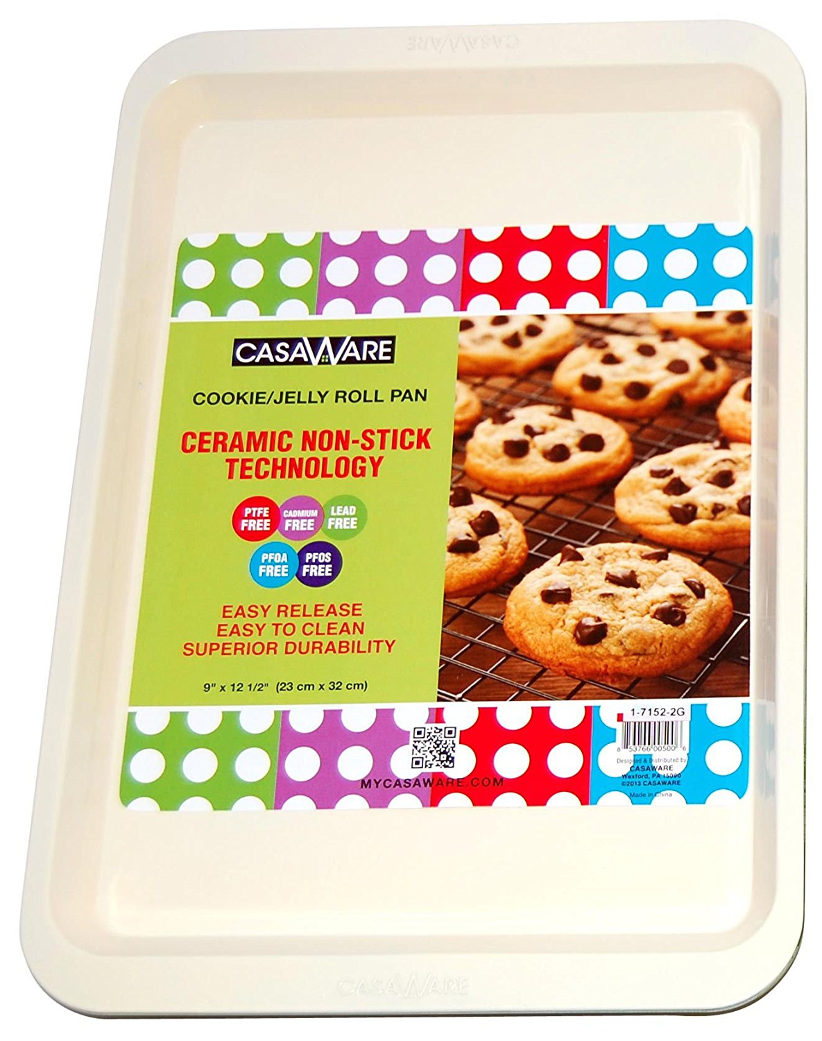 CasaWare Ceramic Coated NonStick Cookie/Jelly Roll Pan (9 X 12.5Inch