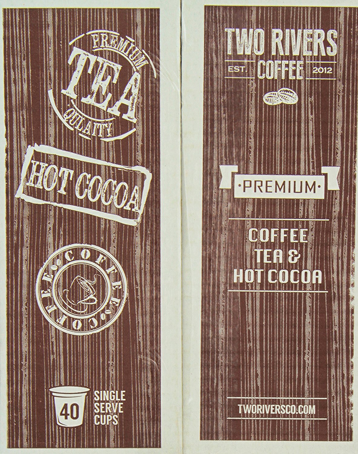 Two Rivers Flavored Sampler Pack SingleCup Coffee for Keurig KCup