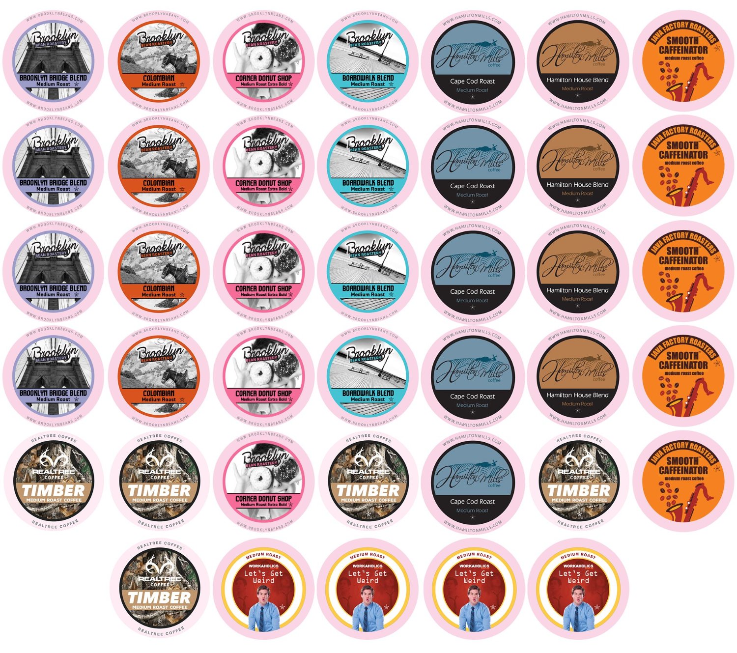 Two Rivers Flavored Sampler Pack SingleCup Coffee for Keurig KCup