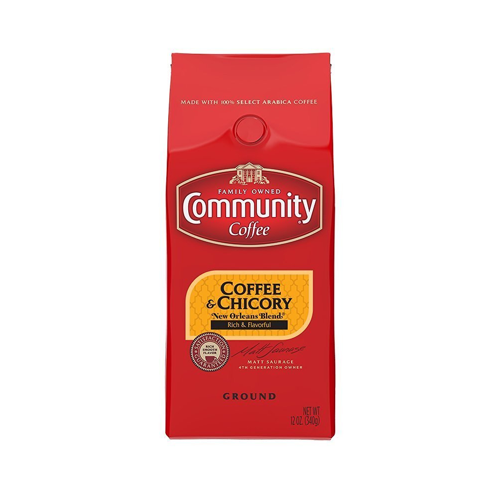 Community Coffee, Coffee and Chicory, Medium Dark Roast, 12Ounce Bags