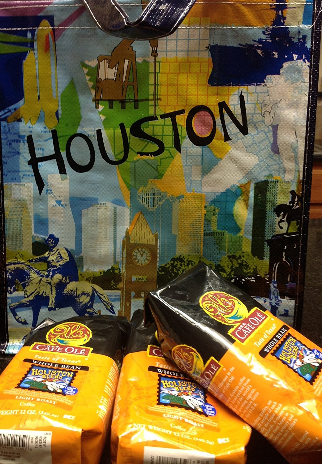 HEB Cafe Ole Whole Bean Coffee 12oz Bag (Pack of 3) (Texas Pecan