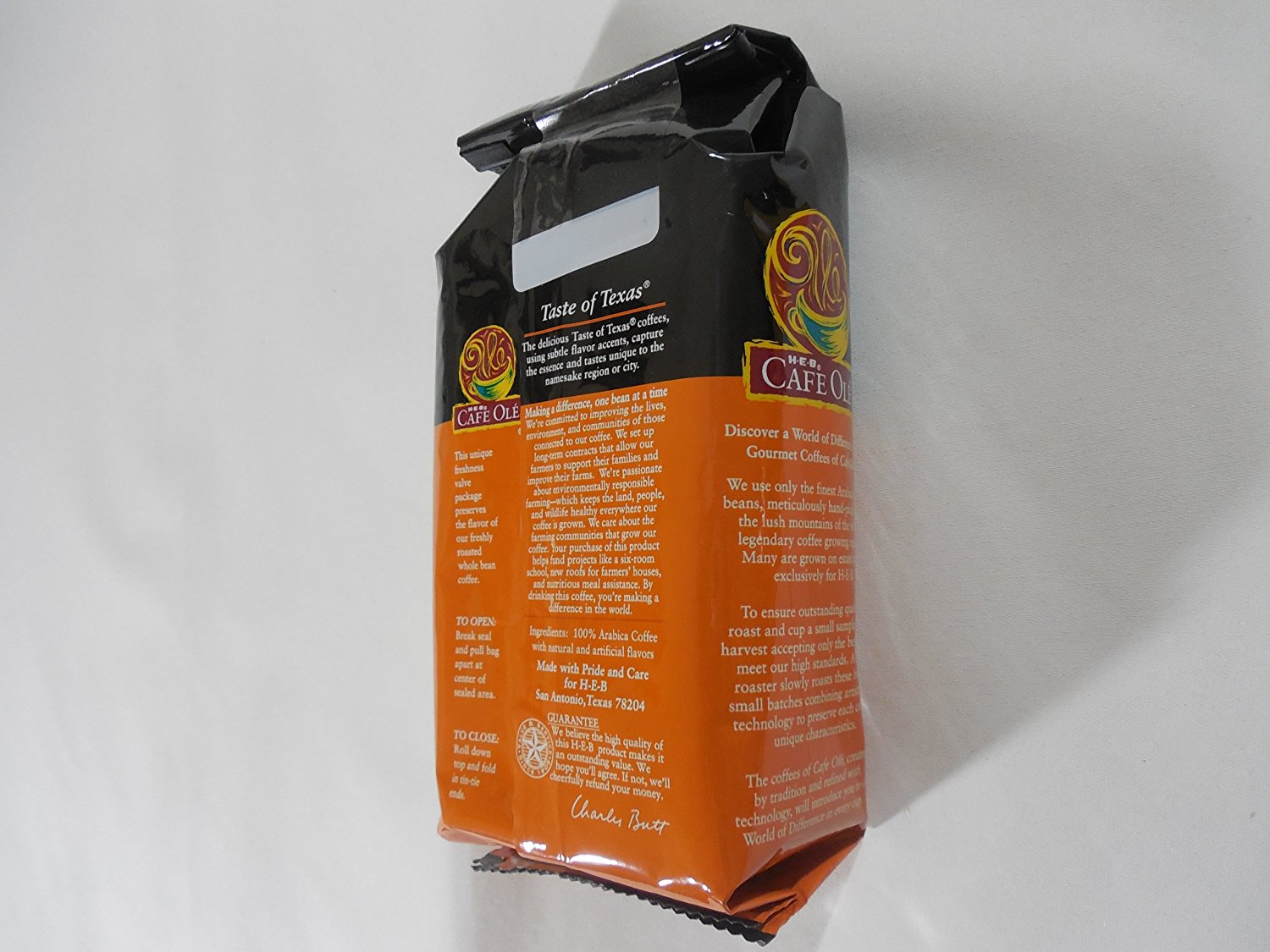 HEB Cafe Ole Whole Bean Coffee 12oz Bag (Pack of 3) (Texas Pecan