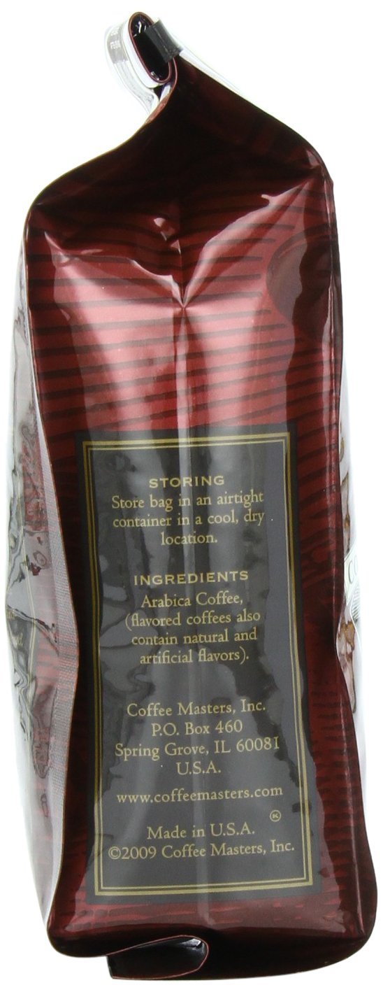 Coffee Masters Flavored Coffee, Caramel Kiss, Whole Bean, 12Ounce Bags