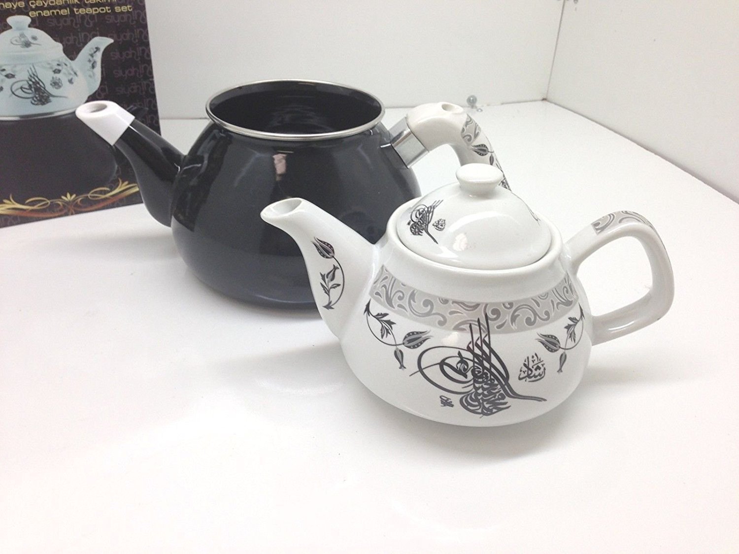 3 Pieces Tea Kettle SetFamily Size,Enamel,Stove Top,First One N2 free