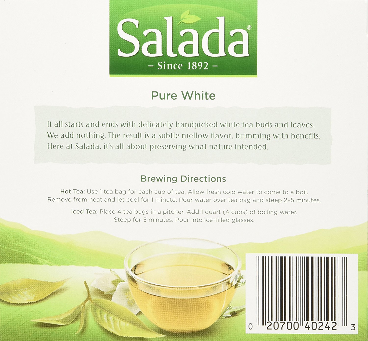 Salada Pure White Tea, 40 ct, 2 pk free image download