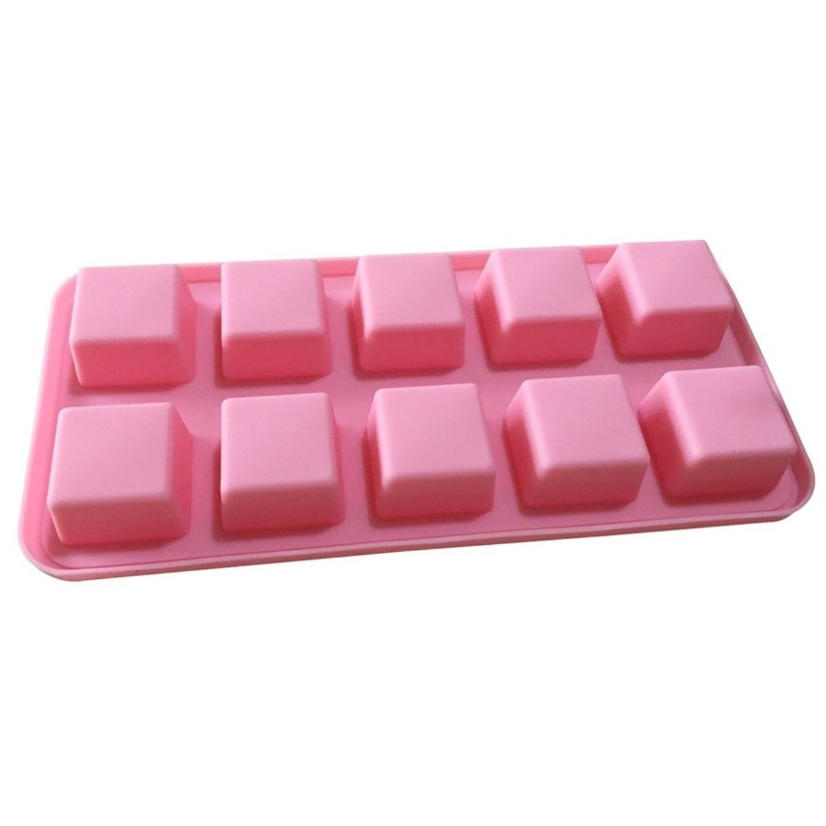 Allforhome(TM) 10 Squares Silicone Chocolate Mold Handmade Sample Soap