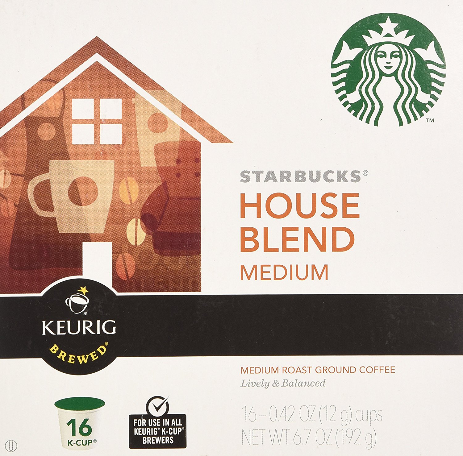 Starbucks House Blend, KCup for Keurig Brewers, 54 Count N3 free image