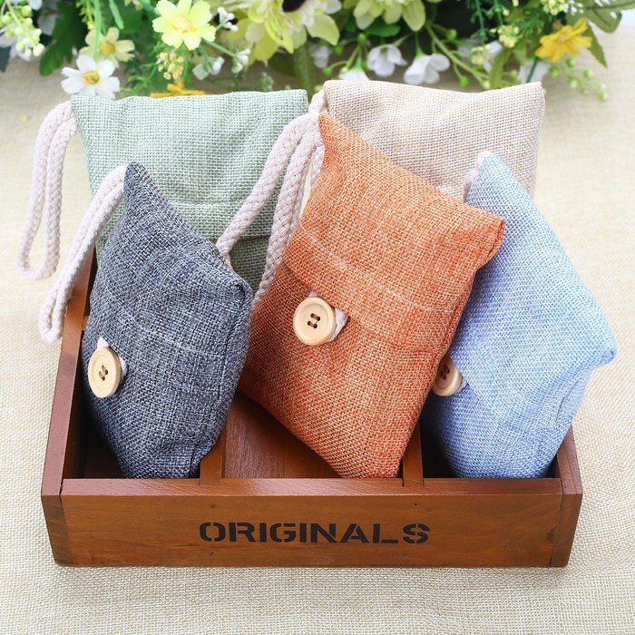 Soledi Natural Air Purifying Bamboo Charcoal Deodorizer Bag Portable