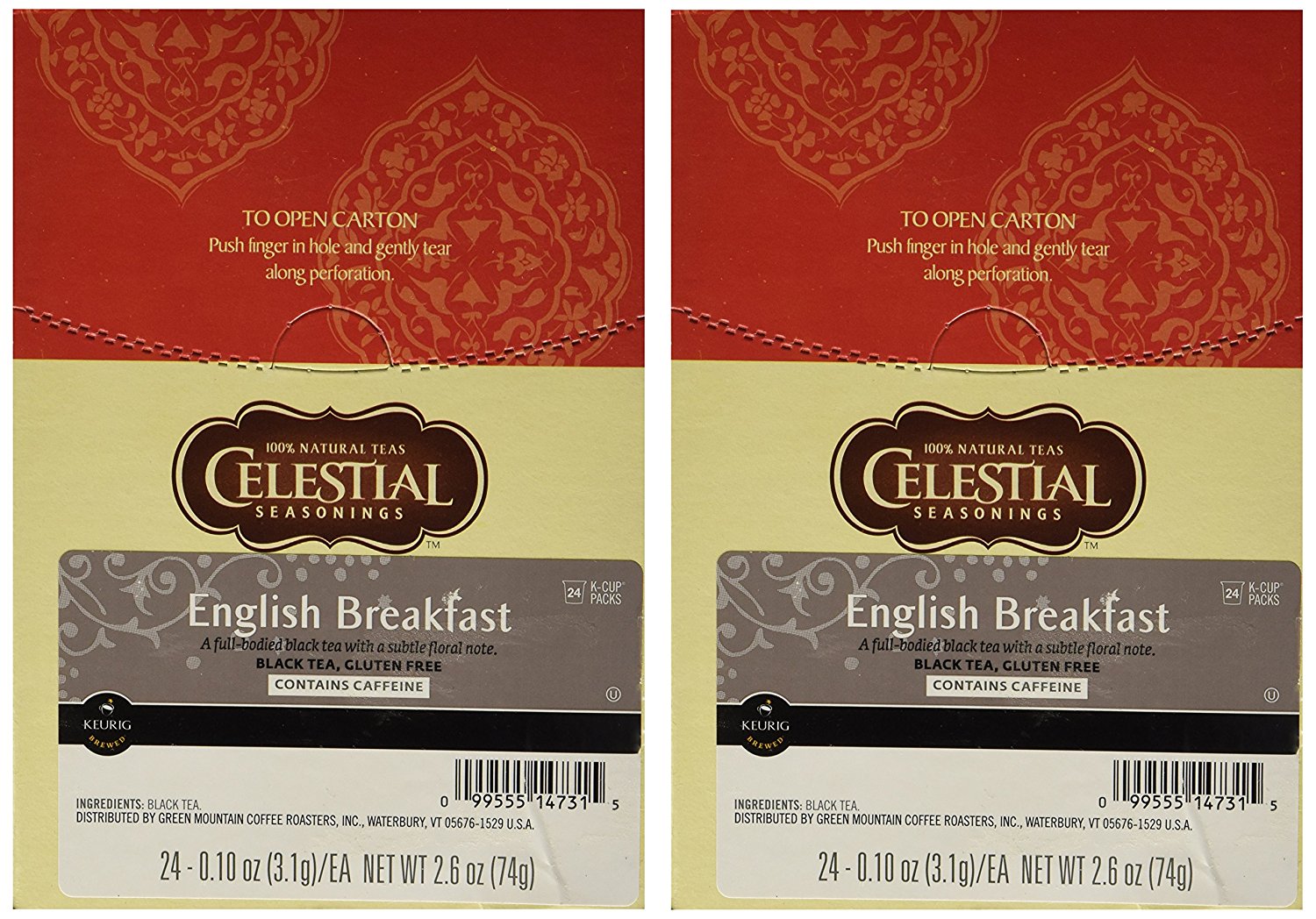 Celestial Seasonings English Breakfast Black Tea KCup 48 Count Case