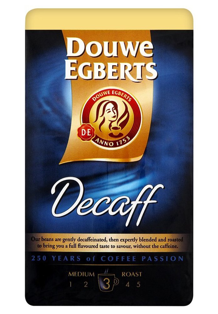 Douwe Egberts Decaf Ground Coffee, Medium Roast, 250Gram Package (Pack