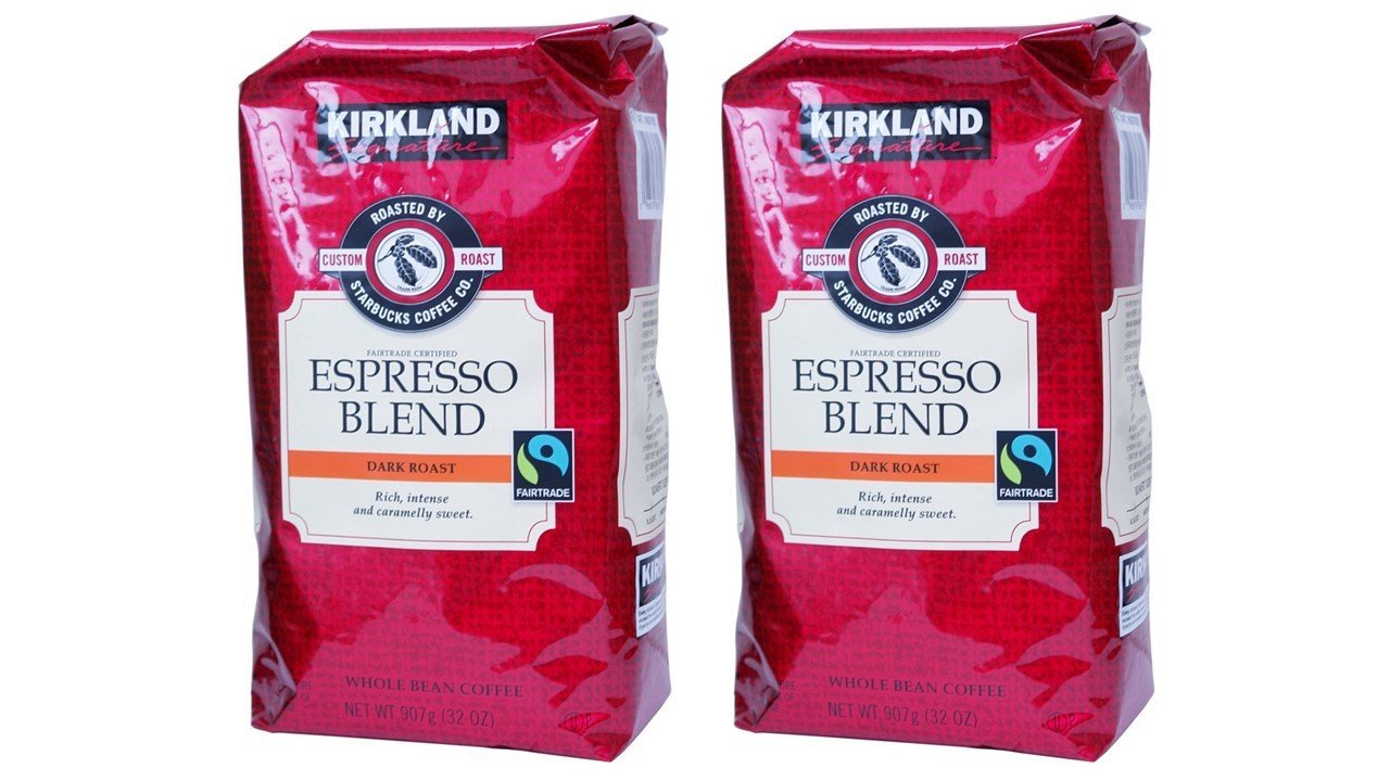 (Pack of 2) Kirkland Signature Dark Roast ESPRESSO BLEND Coffee Roasted