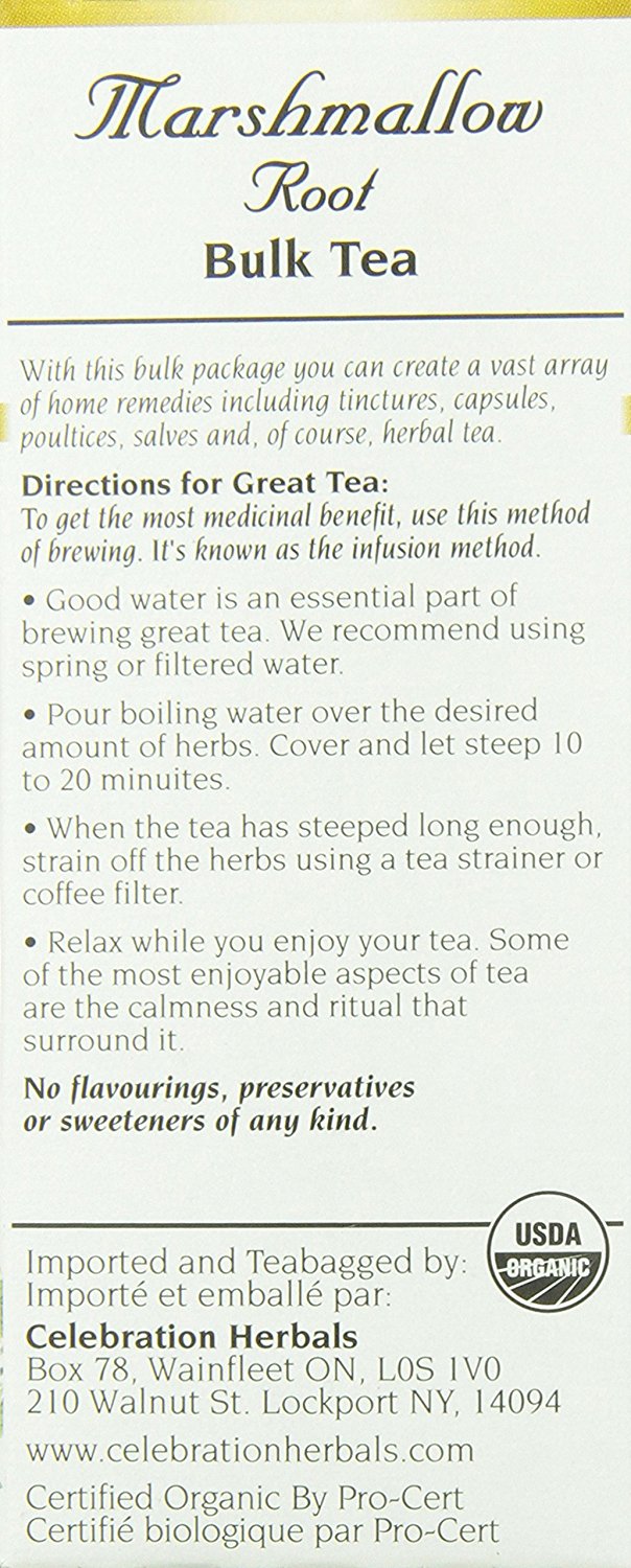Celebration Herbals Organic Marshmallow Root Bulk Tea Caffeine Free