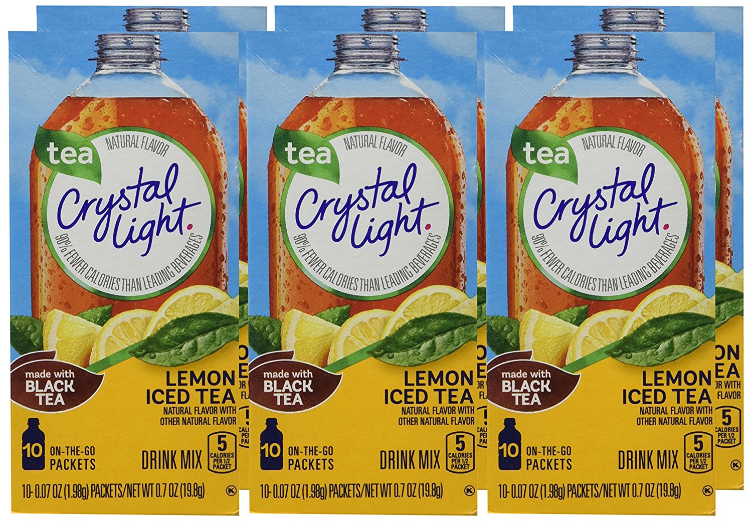 Crystal Light Iced Tea On The Go with Lemon, 10Count, 0.7Ounce