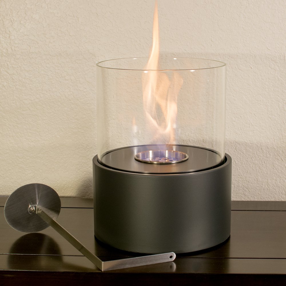 Large 9" Diameter Ventless Ethanol Alcohol Tabletop Fireplace w/0.5L