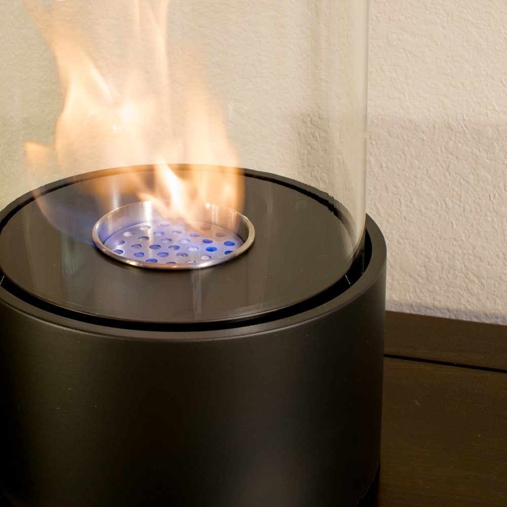 Large 9" Diameter Ventless Ethanol Alcohol Tabletop Fireplace w/0.5L